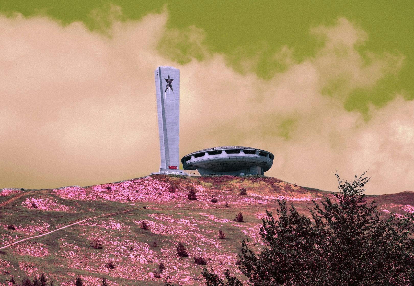 Create sci-fi vibrance meets historical monuments look